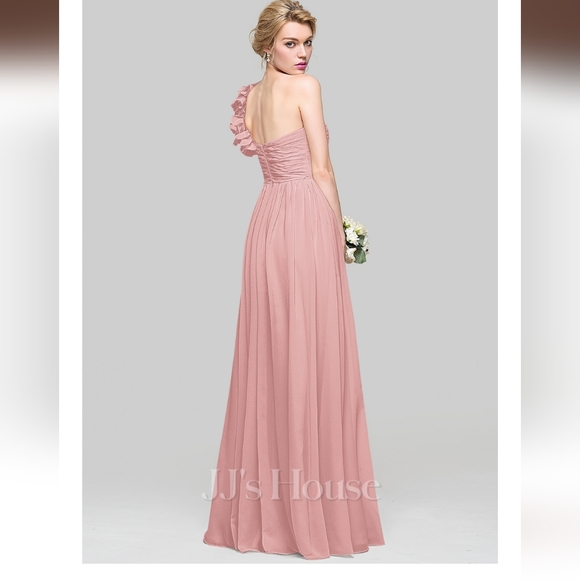 JJ HOUSE  one shoulder bridesmaid  dress - Picture 3 of 15